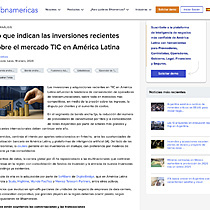 Lo que indican las inversiones recientes sobre el mercado TIC en Am�rica Latina